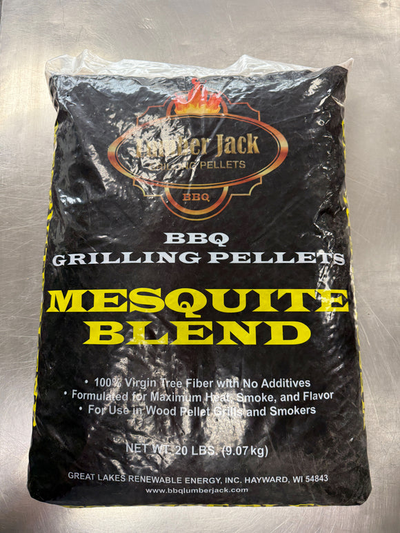 Looking for a strong, spicy Southwest flavor? LumberJack Mesquite Blend has that Southwest smoke flavor which is perfect for your classic BBQ recipes. Recommended for beef, poultry, pork and lamb where you want that tangy cowboy barbecue taste.  Made with hefty doses of red oak and mesquite for that competition grade flavor profile. 