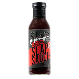 This is a 16.5 oz. bottle of Slaps sweet kc Sauce 