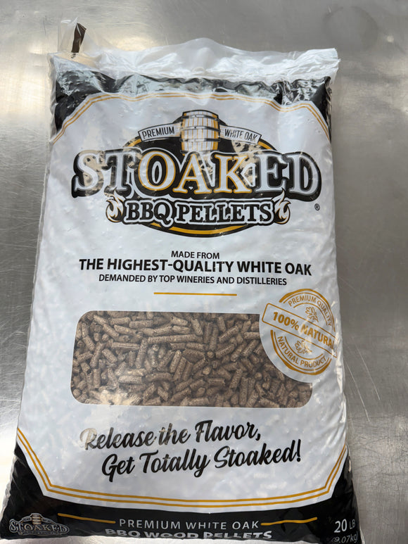**Stoaked BBQ Pellets White Oak 20 lb**