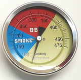 Pro BBQ Thermometer Gauge 4.25" Dial 3" Stem for your Grill