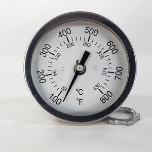 PRO TEMP BBQ Thermometer Gauge 3" Dial 4" Stem F&C 100-800