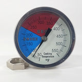 STM BBQ Thermometer Gauge 3" Dial 2.5" Stem for  your Pit