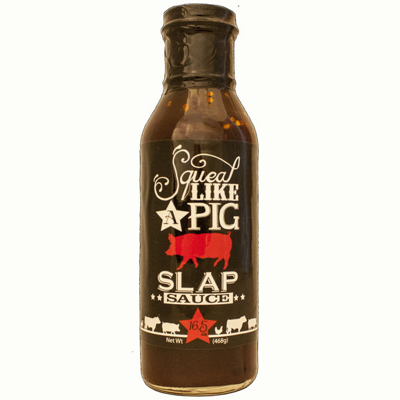 This is a 16.5 oz. bottle of Slaps Sauce 040232140679