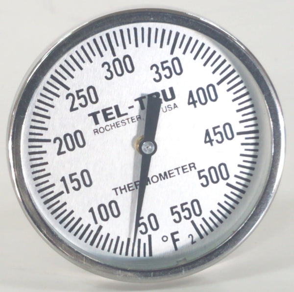 Tel-Tru BQ500R BBQ Grill & Smoker Thermometer 5 Dial 2.5 Stem 50-550 –  BBQ Bonanza