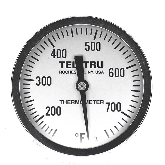 Tel-Tru BQ500R BBQ Grill & Smoker Thermometer 5 Dial 6 Stem 50-550  CALIBRATABLE