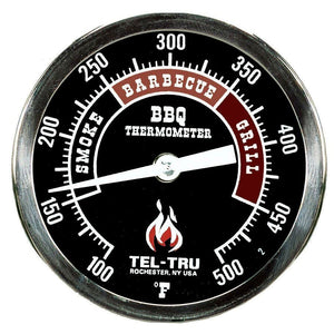 This is a 3" Tel Tru BBQ Grill or Smoker Thermometer black with red zones & a 4" Stem