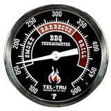 This is a 3" Tel Tru BBQ Grill or Smoker Thermometer black with red zones & a 4" Stem